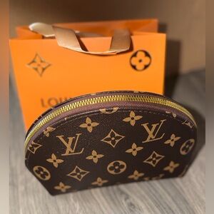 Monogram Dome Cosmetic Pouch in Brown